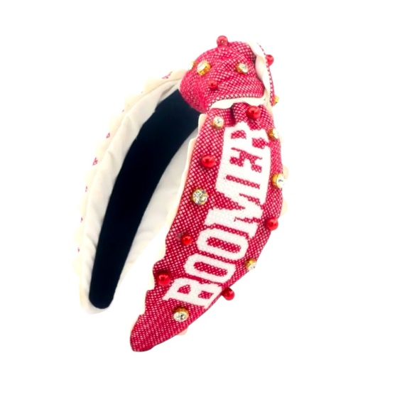 Oklahoma Sooners Red Beaded Headband - Picture 1 of 8